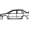Tranh tường Silhouette Xe Mitsubishi Lancer EVO - Thumbnail 1