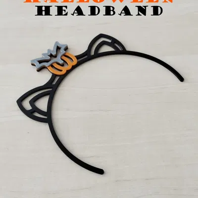 Băng Đô Halloween Mèo Đen, Bí Ngô Và Dơi