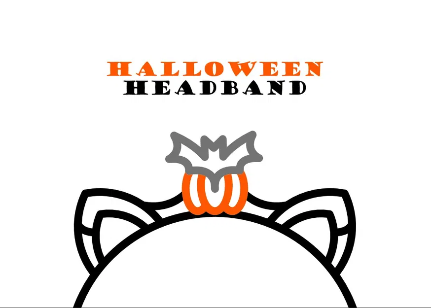 Băng Đô Halloween Mèo Đen, Bí Ngô Và Dơi - Image 2