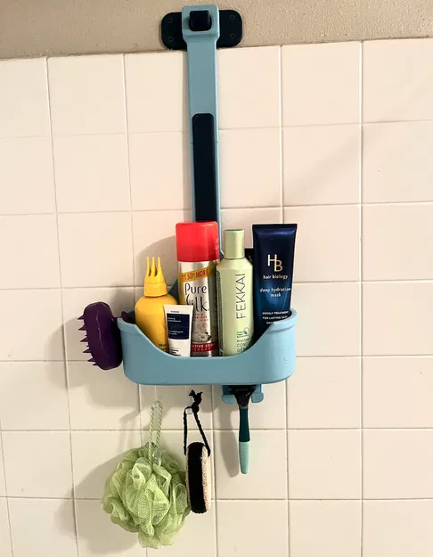 Kệ Treo Tường Nhà Tắm Có Móc Treo Phụ Kiện - Image 1