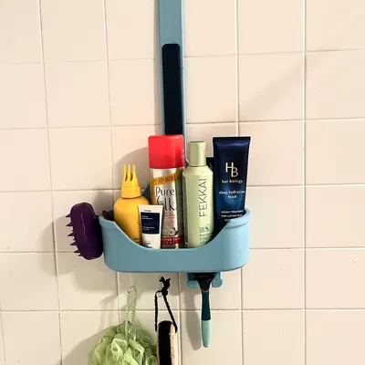 Kệ Treo Tường Nhà Tắm Có Móc Treo Phụ Kiện