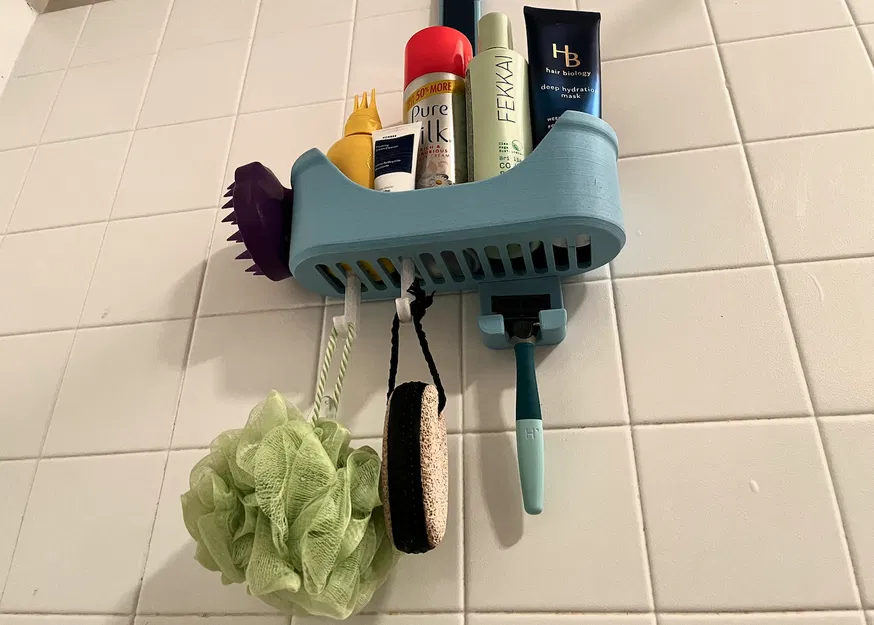 Kệ Treo Tường Nhà Tắm Có Móc Treo Phụ Kiện - Image 2