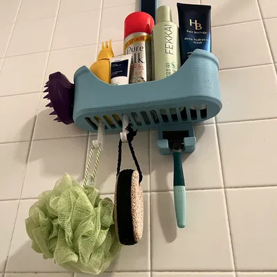 Kệ Treo Tường Nhà Tắm Có Móc Treo Phụ Kiện