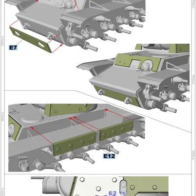 Bộ Chuyển Đổi KV-1E Cho Mô Hình RC KV-1 Tỉ Lệ 1:10