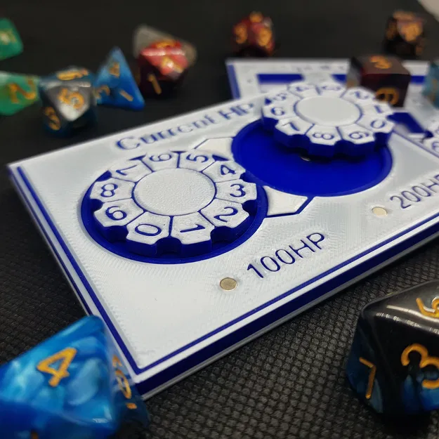 DnD - Bàn theo dõi HP & Phép thuật bằng Nam châm D6 - Image 3