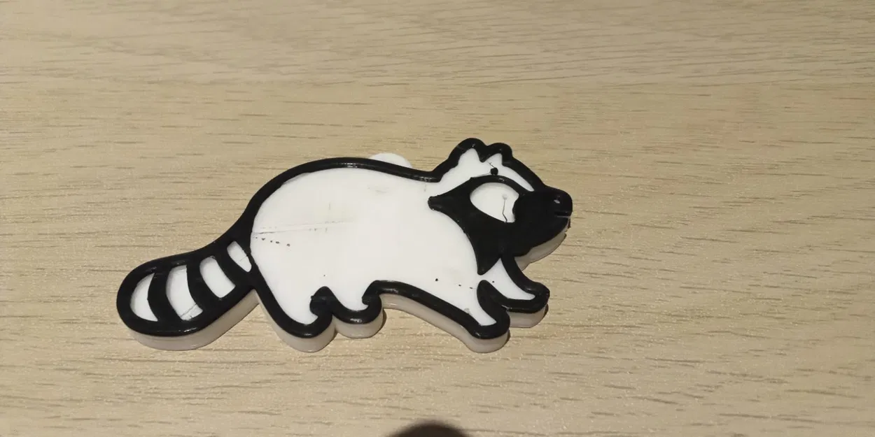 Raccoon nhiều màu dễ thương với móc khóa - Image 1