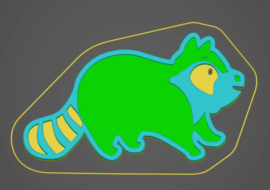 Raccoon nhiều màu dễ thương với móc khóa - Image 2