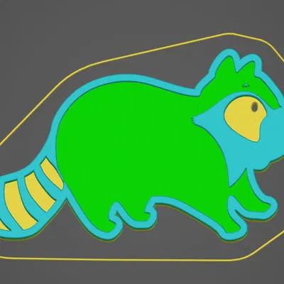 Raccoon nhiều màu dễ thương với móc khóa