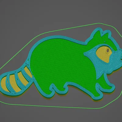 Raccoon nhiều màu dễ thương với móc khóa