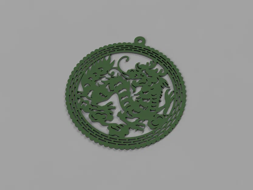 Móc Khóa Cây Thông Noel Con Rồng Hoàng Đạo Trung Quốc - Image 2