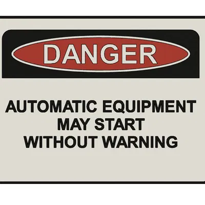 BIỂN BÁO - NGUY HIỂM thiết bị có thể khởi động mà không báo trước