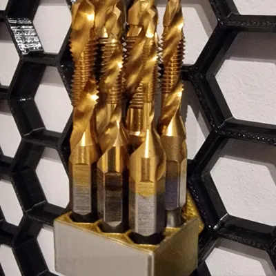 HCW - Bộ 6 mũi khoan kiêm taro ren M3-M10 chuôi lục giác 1/4"