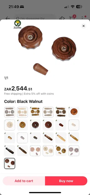 Bìa Núm Gỗ Cho Máy Pha Cà Phê Crem One/Rocket - Image 4