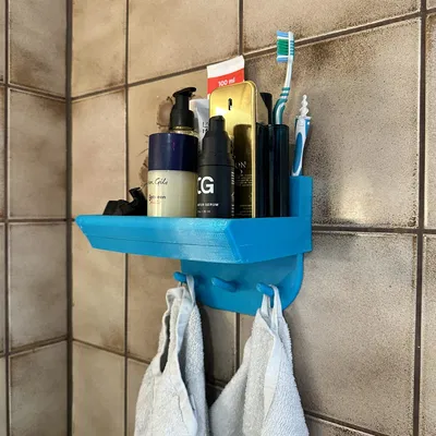 Kệ phòng tắm nhỏ và giá treo khăn