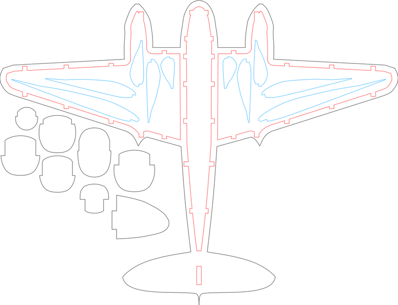 Mô hình de Havilland Mosquito cho máy cắt laser - Image 3