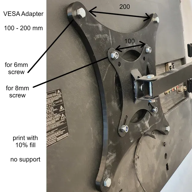 Màn hình màn hình bộ điều hợp Vesa TV 100 trên mẫu lỗ 200 mm - Image 1