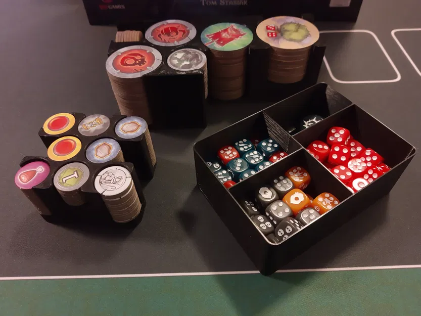 Hộp Đựng Token Assault on Doomrock Ultimate Edition - Khay Zin Kèm Dice - Image 1