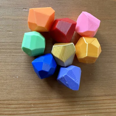 Đá quý & đá cuội Fidget (khoảng 20mm) cho rương báu, kho vàng, mô hình, D&D, game, diorama...