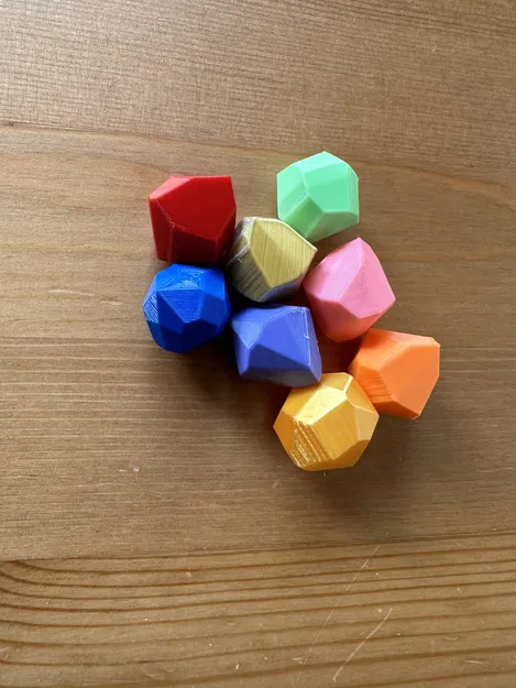 Đá quý & đá cuội Fidget (khoảng 20mm) cho rương báu, kho vàng, mô hình, D&D, game, diorama... - Image 3