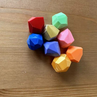 Đá quý & đá cuội Fidget (khoảng 20mm) cho rương báu, kho vàng, mô hình, D&D, game, diorama...