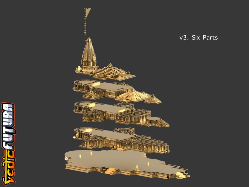 [Phiên Bản Mới!] Đền Ayodhya Ram - Không Cần Hỗ Trợ! In Dễ Dàng! - Image 4