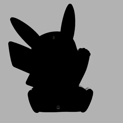 Mô hình Hộp đèn Pikachu có lỗ dây và lỗ treo chìa khóa