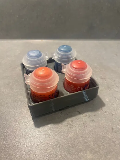 Gridfinity Stackable Citadel Paint Pot Storage 2x2 - Image 1