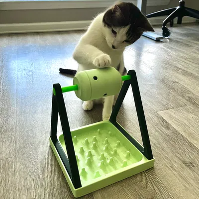 Đồ Chơi Cho Mèo - Máy Nhả Thức Ăn Dạng Câu Đố