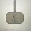 Mô hình 3D Cái búa Thor - Thumbnail 1