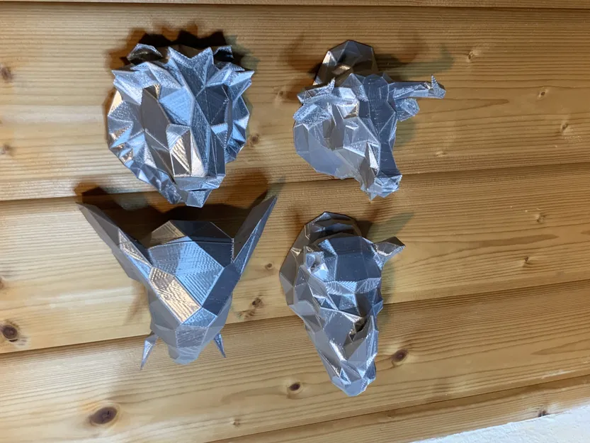 Đầu Con Vật Phong Cách Low Poly - Image 2