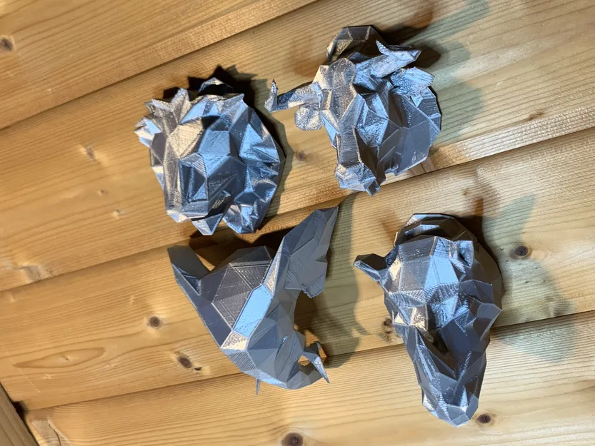 Đầu Con Vật Phong Cách Low Poly - Image 3