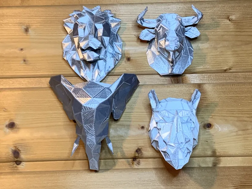 Đầu Con Vật Phong Cách Low Poly - Image 4