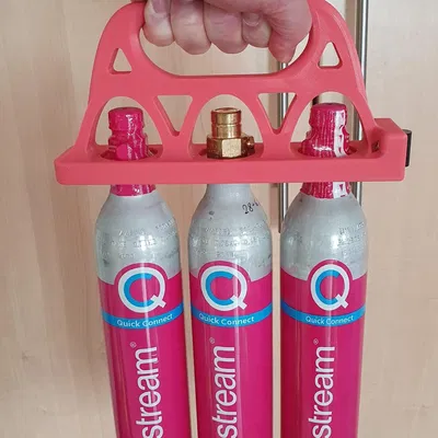 Tay cầm xách 1-3 bình CO2 Sodastream "Quick Connect" (loại hồng)