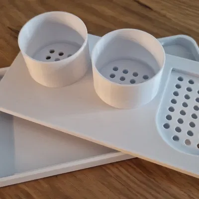 Cơ sở cho hai bàn chải "Philips Sonicare" với giá đỡ