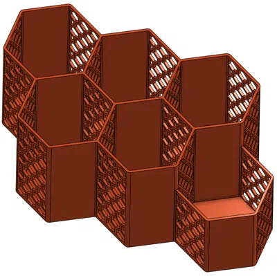 Cốc Bút Lục Giác Phiên Bản Thay Thế