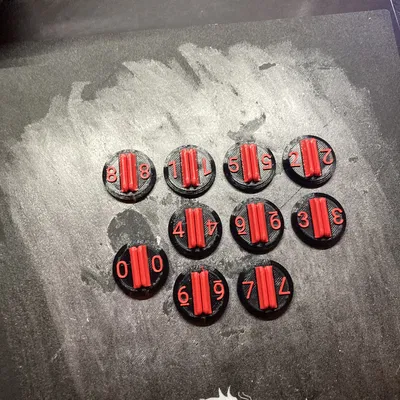 Đế Lót Quân Cờ D&D/Pathfinder Có Đánh Số