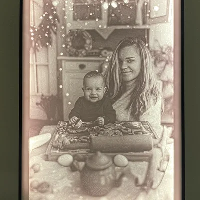 Khung mỏng cho ảnh Lithophane kích thước 240x160x4mm