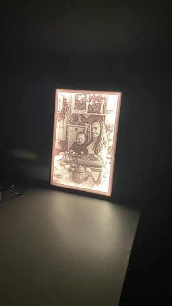 Khung mỏng cho ảnh Lithophane kích thước 240x160x4mm - Image 4