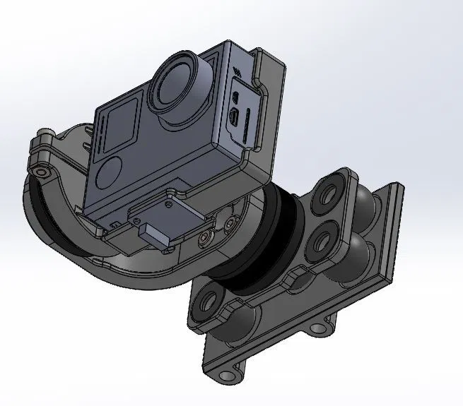 Gimbal 2 Trục cho GoPro Hero 4 trên Reptile 500 MWC (TBS Discovery Clone) - Image 2