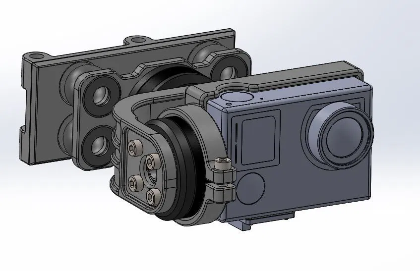 Gimbal 2 Trục cho GoPro Hero 4 trên Reptile 500 MWC (TBS Discovery Clone) - Image 3