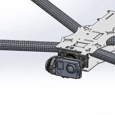 Gimbal 2 Trục cho GoPro Hero 4 trên Reptile 500 MWC (TBS Discovery Clone)