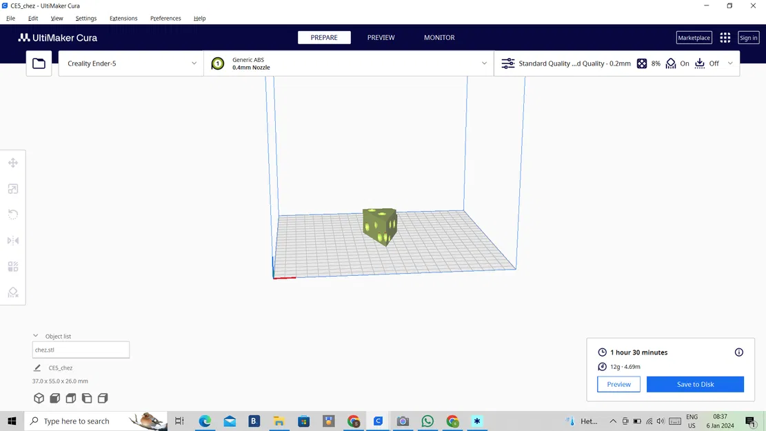 Mô hình 3D Phô Mai "cheez" - Image 1