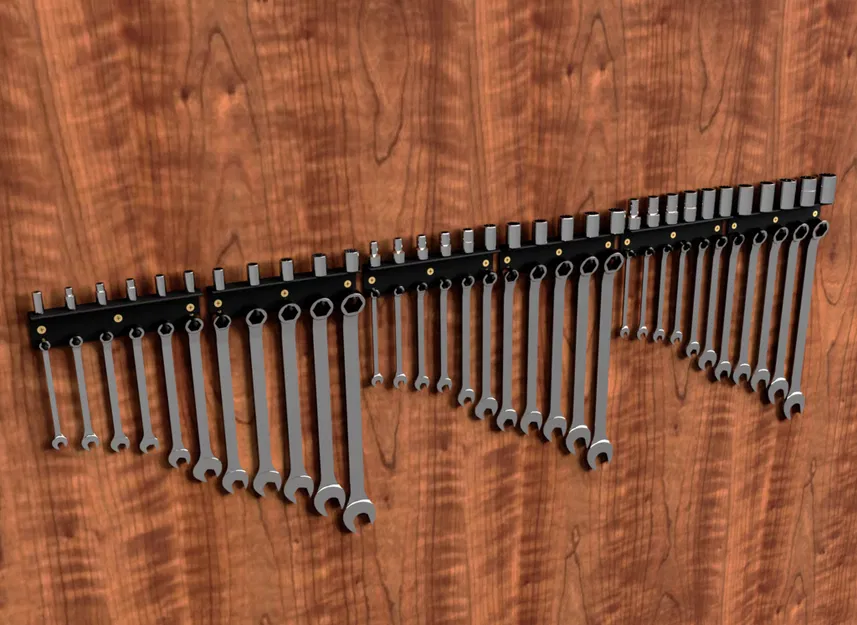 Giá Đỡ Ổ Cắm Và Cờ Lê Treo Tường Đơn Giản Dễ In - Image 2