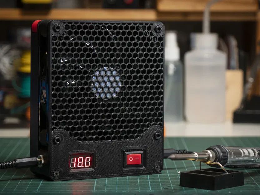 Máy Hút Khói Hàn 120mm Tối Thượng Có Cổng USB PD, Hub Nguồn DC, Chụp Nam Châm - Image 1