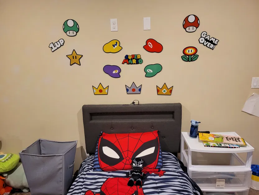 Trọn Bộ Vật Trang Trí Tường Super Mario - Image 1