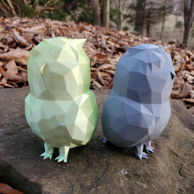 Mẫu Cú Lược Ảnh (Low Poly Owl) - Image 1