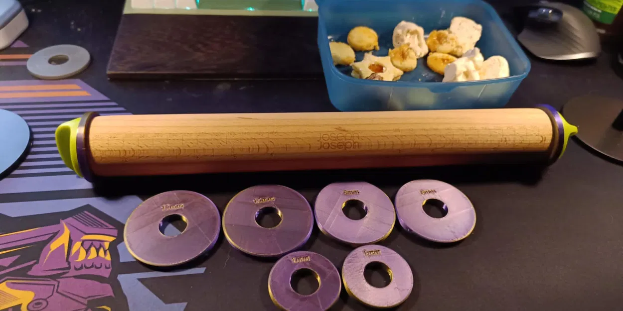 Cây Cán Bột Joseph Joseph Có Tấm Thay Thế Làm Bánh Quy - Image 1