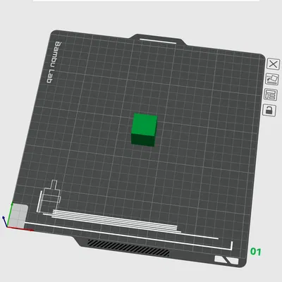 kết cấu giường bambulab với hiệu chuẩn được đánh dấu