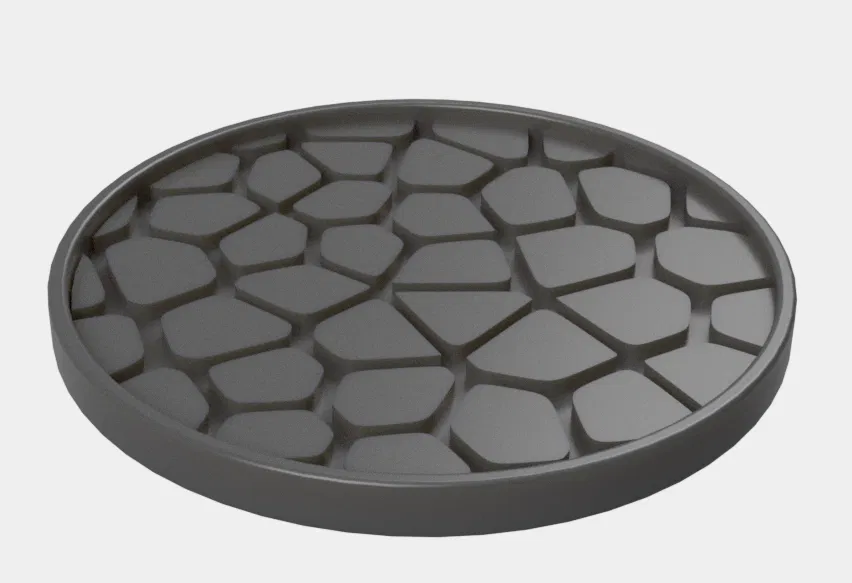 Đế Lót Ly Để Bàn Họa Tiết Voronoi Hình Sỏi - Image 1