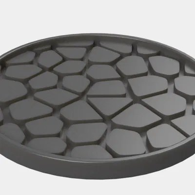 Đế Lót Ly Để Bàn Họa Tiết Voronoi Hình Sỏi